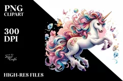 Colorful Baby Unicorn Dance Hall PNG Product Image 3