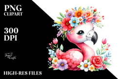 Vibrant Flamingo Flower Crown Product Image 2
