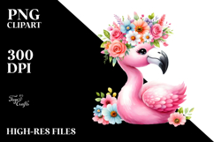 Vibrant Flamingo Flower Crown Product Image 2