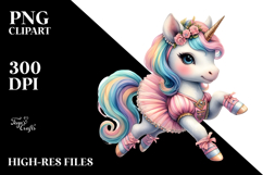 colorful Baby Unicorn in Minuet Dancer's Outfit Product Image 2