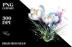 Metallic Crocus Watercolor PNG Product Image 2