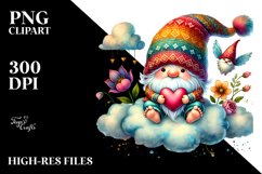 Adorned Gnome Holding Heart PNG Product Image 2
