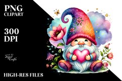 Adorned Gnome Holding Heart PNG Product Image 2