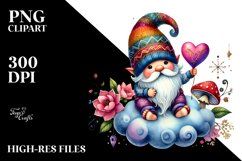 Adorned Gnome Holding Heart PNG Product Image 2