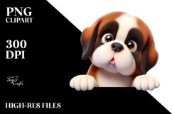 Colorful Baby Saint Bernard | Sublimation | Clipart Product Image 3