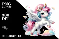 Dancing Baby Unicorn in Bubble | Clipart Product Image 3