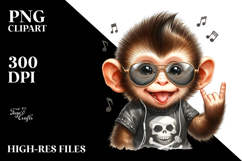 Cute Baby Monkey PNG Product Image 2