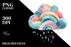 Pinkish Shiny Cloud PNG Product Image 2