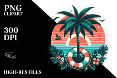 Retro Tropical Island Tropic PNG Product Image 2