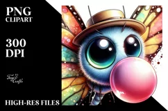 Vibrant Abstract Butterfly Watercolor Clipart Product Image 1