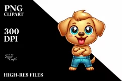 Funny Labrador Retriever Cartoon Clipart Product Image 3