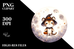 Cute Tiger in Halloween Costume, Transparent PNG Product Image 2
