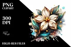 Stained Gardenia with Golden Insertions | Sublimation | Product Image 1