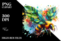 Vibrant Abstract Bee PNG Product Image 2