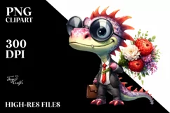 Colorful Dragon with Sunglasses PNG Product Image 3