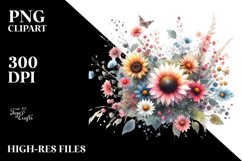 Colorful Sunflower Watercolor Washed Product Image 1