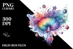 colorful Magical Mushroom Clipart Product Image 3