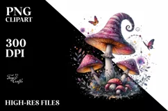 Detailed Magical Mushroom PNG Product Image 3