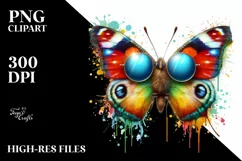 Colorful Artistic Butterfly Sunglasses Clipart Product Image 1