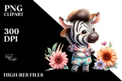 Cute Baby Zebra, High-Res PNG Product Image 2