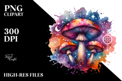 Magical Celestial Mushroom Tarot Splash PNG Product Image 2