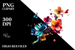 Colorful Cherry Blossom PNG Product Image 2