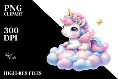 Baby Unicorn Posing as Johny Bravo | Clipart Product Image 3