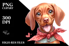 Happy Vizsla Baby PNG Product Image 2