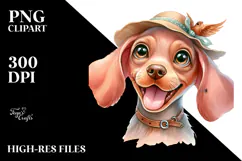 Happy Vizsla Baby PNG Product Image 2