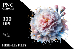 Carnation with Small Golden Insertions, Transparent PNG Product Image 2