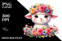 Vibrant Cartoon-Style Watercolor Flower Product Image 3