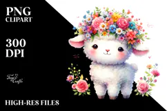 Vibrant Cartoon-Style Watercolor Flower Product Image 2