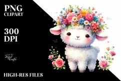 Vibrant Cartoon-Style Watercolor Flower Product Image 3