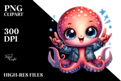 Cute Baby Octopus, High-Res PNG Product Image 2