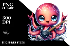 Cute Baby Octopus, High-Res PNG Product Image 2