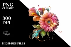 Watercolor Luxury Flower Love Splash Clipart Product Image 3