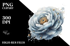 Abstract Ranunculus with Watercolor Splash Product Image 1