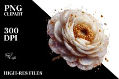 Abstract Ranunculus with Watercolor Splash Product Image 1