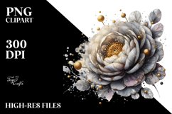 Abstract Ranunculus with Watercolor Splash Product Image 3