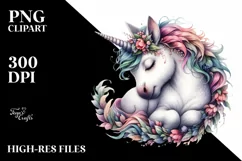 Detailed Baby Unicorn PNG Product Image 3