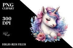 Detailed Baby Unicorn PNG Product Image 1
