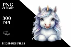 Detailed Baby Unicorn PNG Product Image 1
