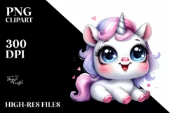 Funny Expressive Unicorn PNG Product Image 1