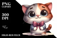 Cute Beachwear Baby Cat | Sublimation | Clipart Product Image 1
