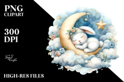Adorned Baby Rabbit in Dream PNG Product Image 2