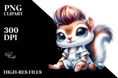 Baby Squirrel at the Beach PNG Product Image 2