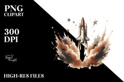 Vintage Rocket PNG Product Image 2