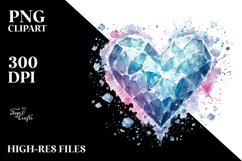 Ice Heart Digital Painting PNG Product Image 2