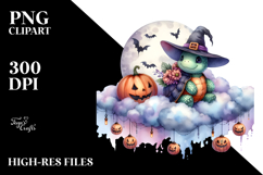 Turtle Dressed for Halloween PNG Product Image 2