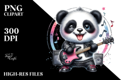 aCute Energetic Rocker Panda, PNG Product Image 2